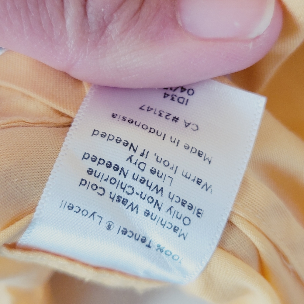 Talbots Yellow Button Down Size 8 - image 6